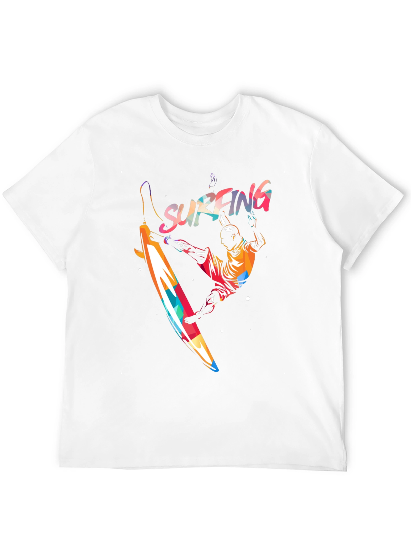 Surfing Graphic Print T-Shirt - Mens Black Tee