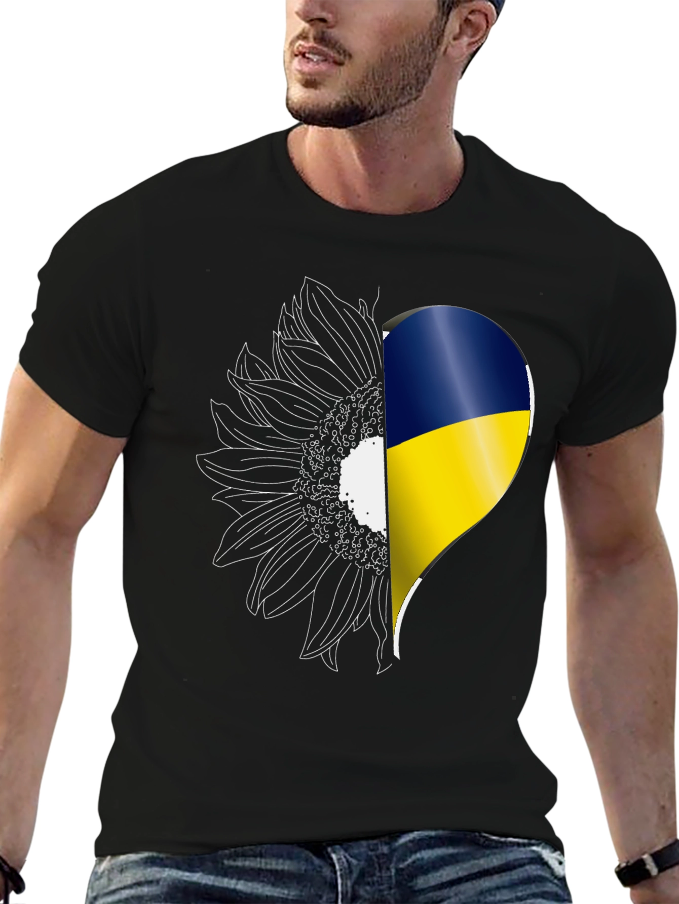 Ukraine Sunflower Heart T-Shirt