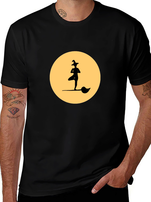 Yoga Witch Black T-Shirt - Halloween Fun!