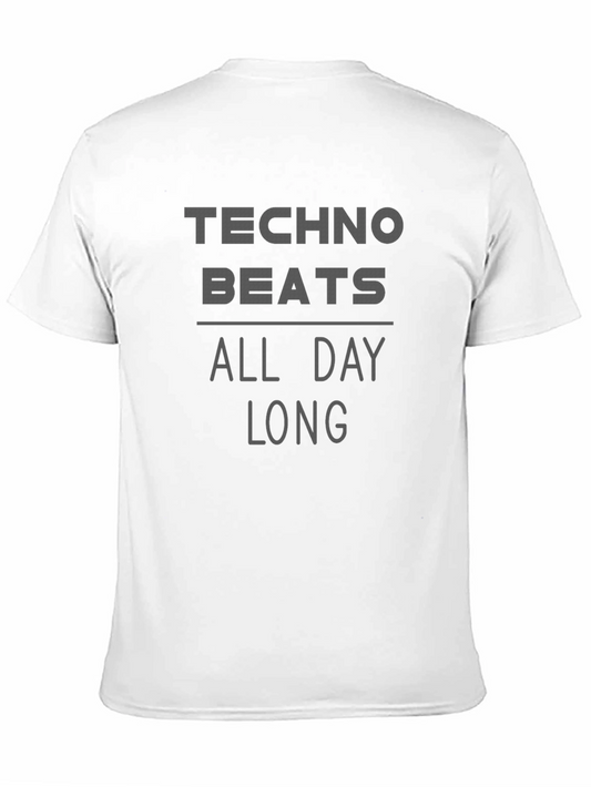 Techno Beats All Day Long Graphic Tee
