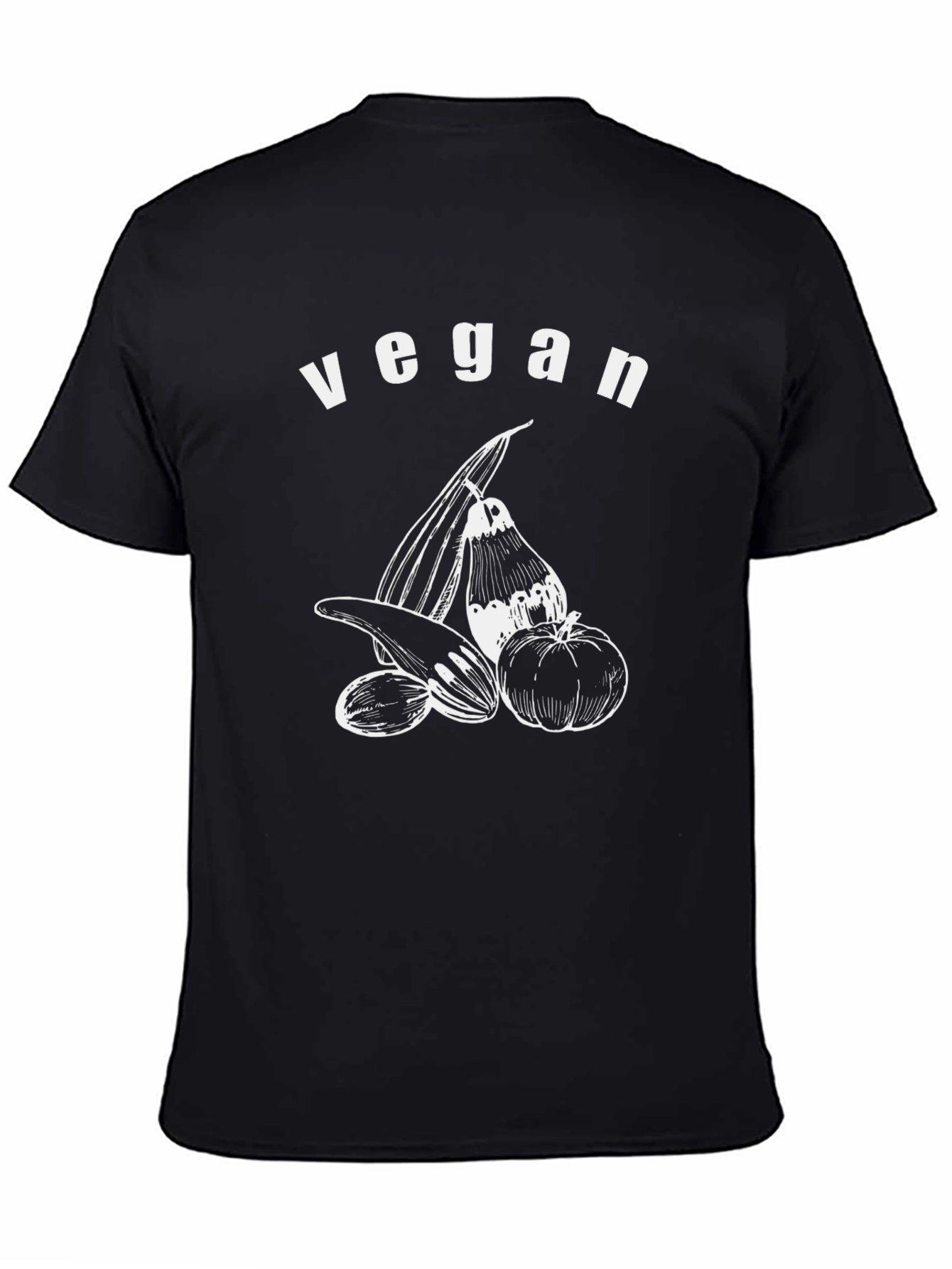 Vegan T-Shirt - Illustrated Vegetable Design