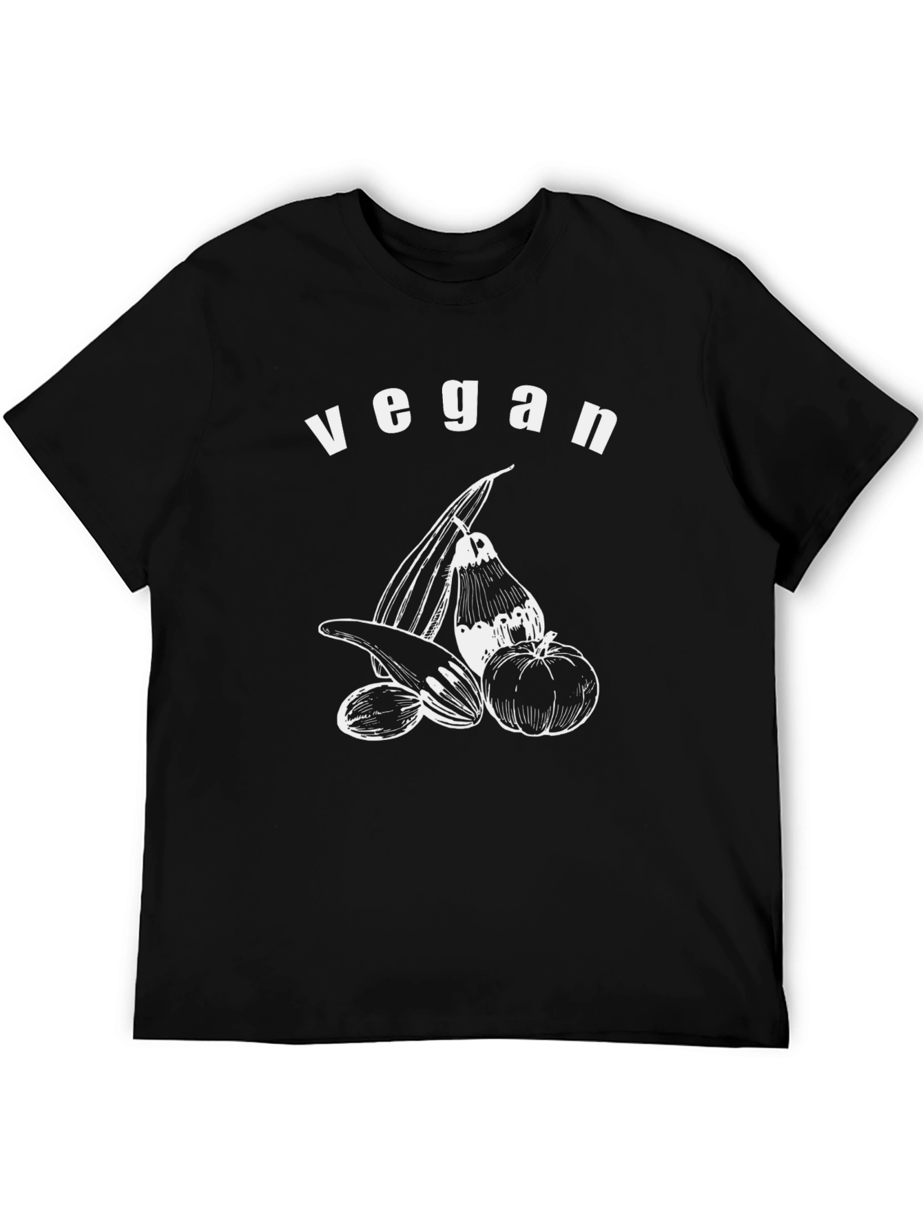 Vegan T-Shirt - Illustrated Vegetable Design