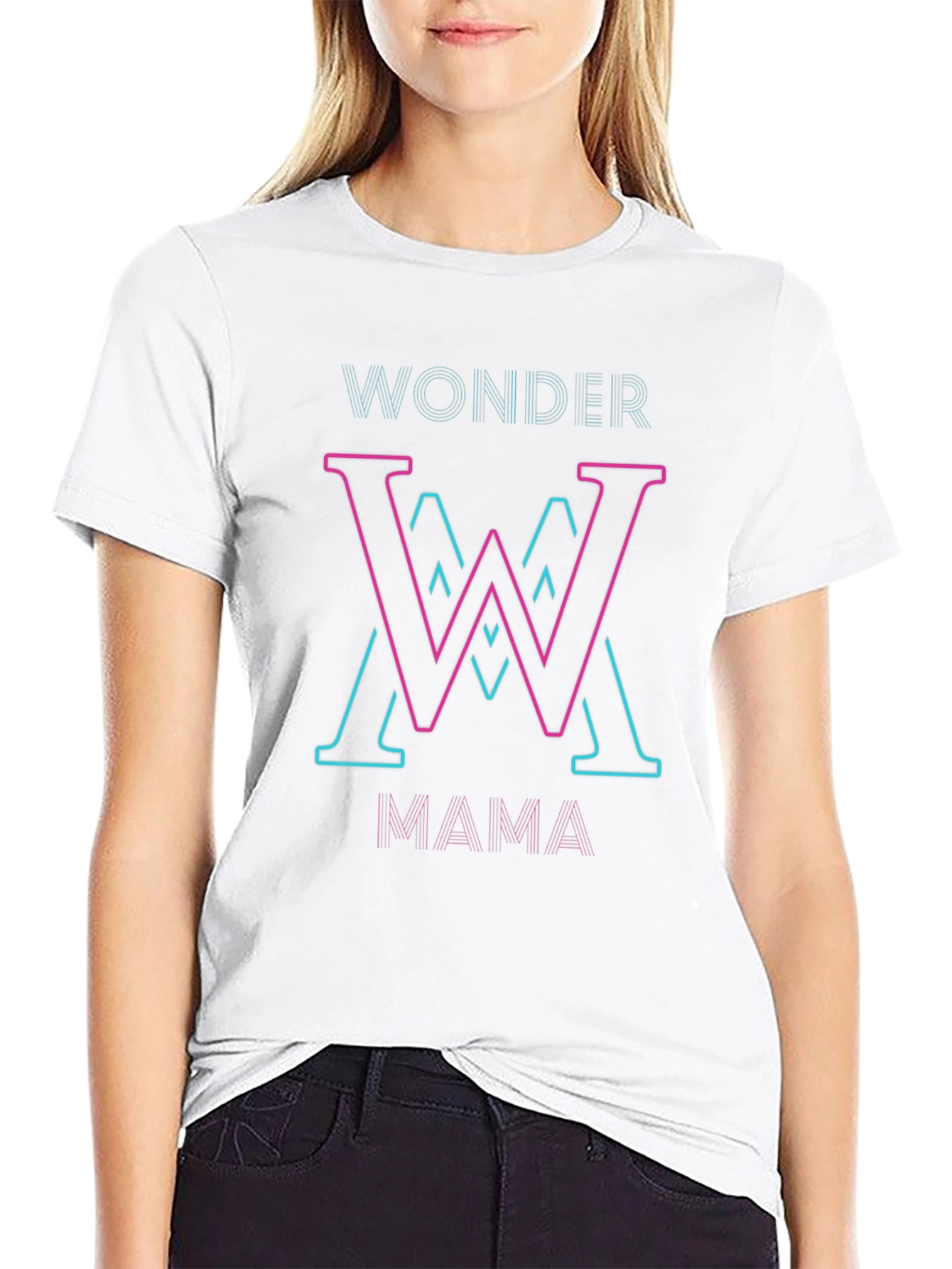 Wonder Mama T-Shirt - Stylish Neon Design