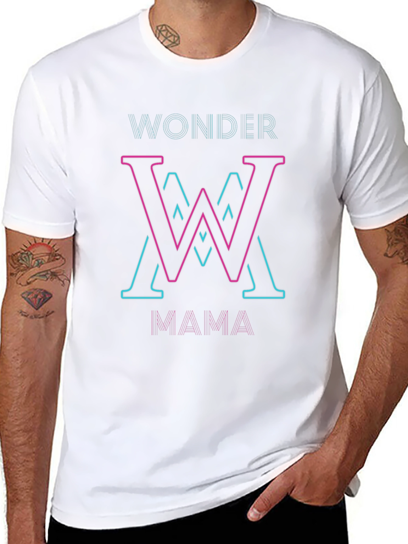 Wonder Mama T-Shirt - Stylish Neon Design