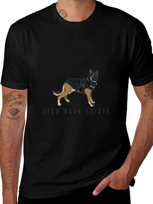 Zero Bark Thirty Dog Graphic Tee - Black