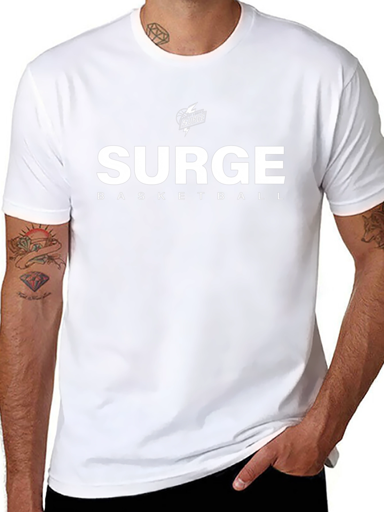 Surge Basketball Black Graphic T-Shirt
