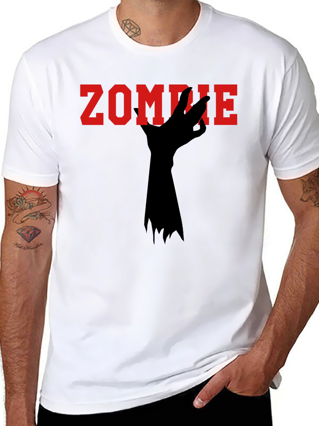 Zombie Hand Graphic Tee - Spooky Season
