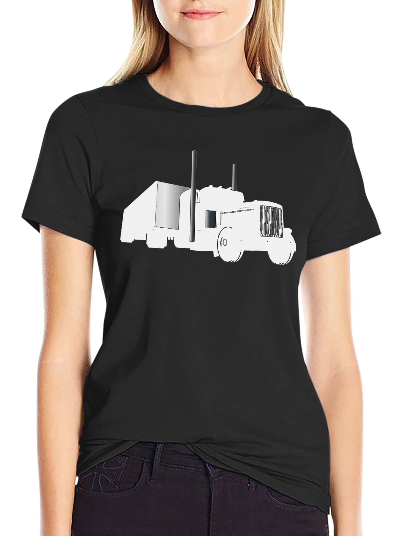 Truck Graphic Tee - Black Cotton Comfort