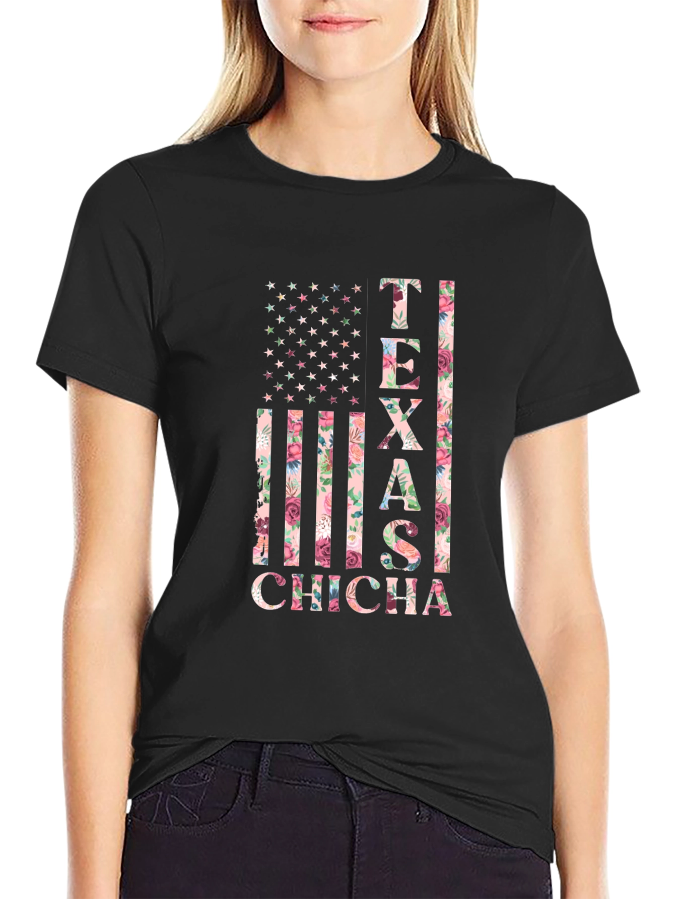 Texas Chicha Floral Flag T-Shirt