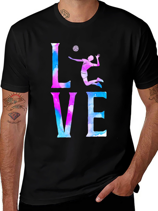 Volleyball Love T-Shirt Watercolor Design