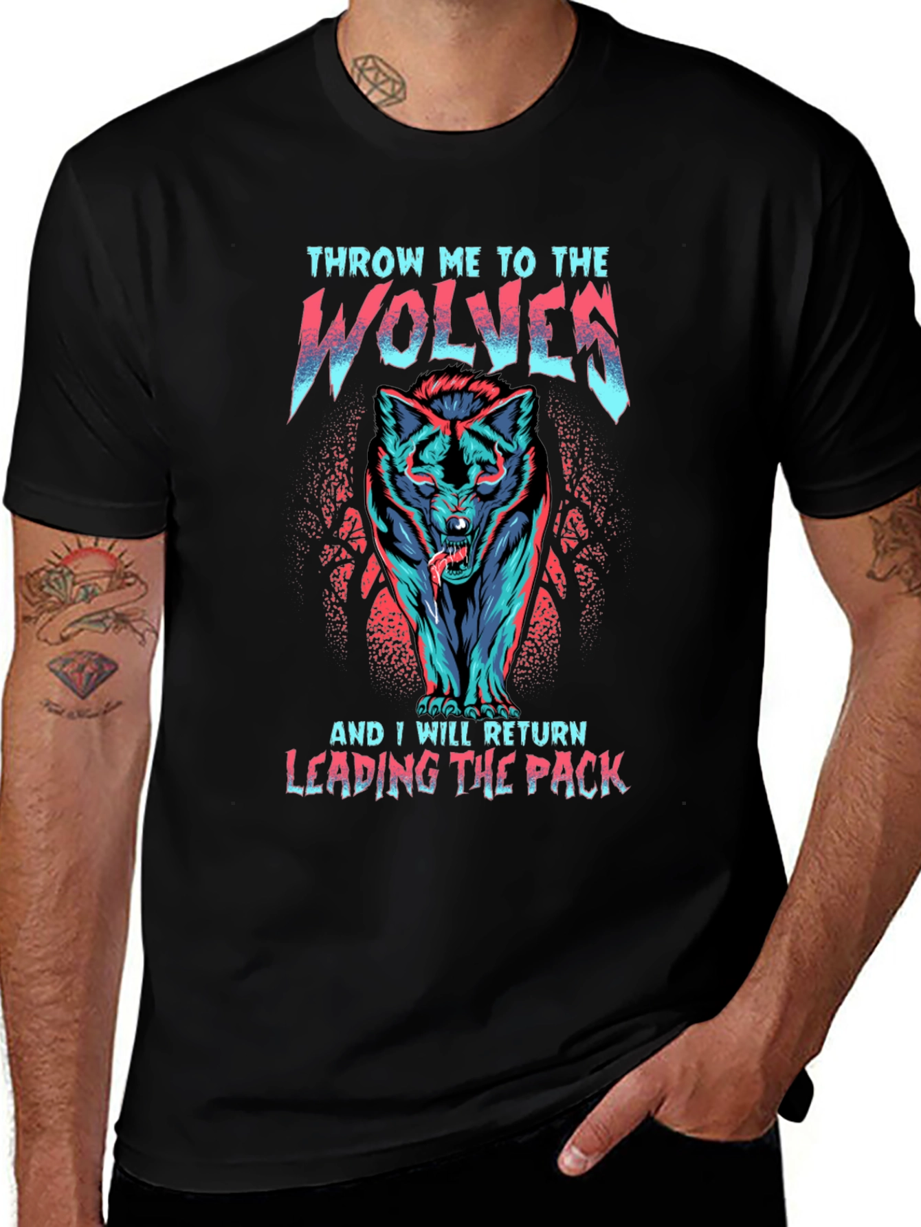 Wolf Pack Leader Graphic T-Shirt