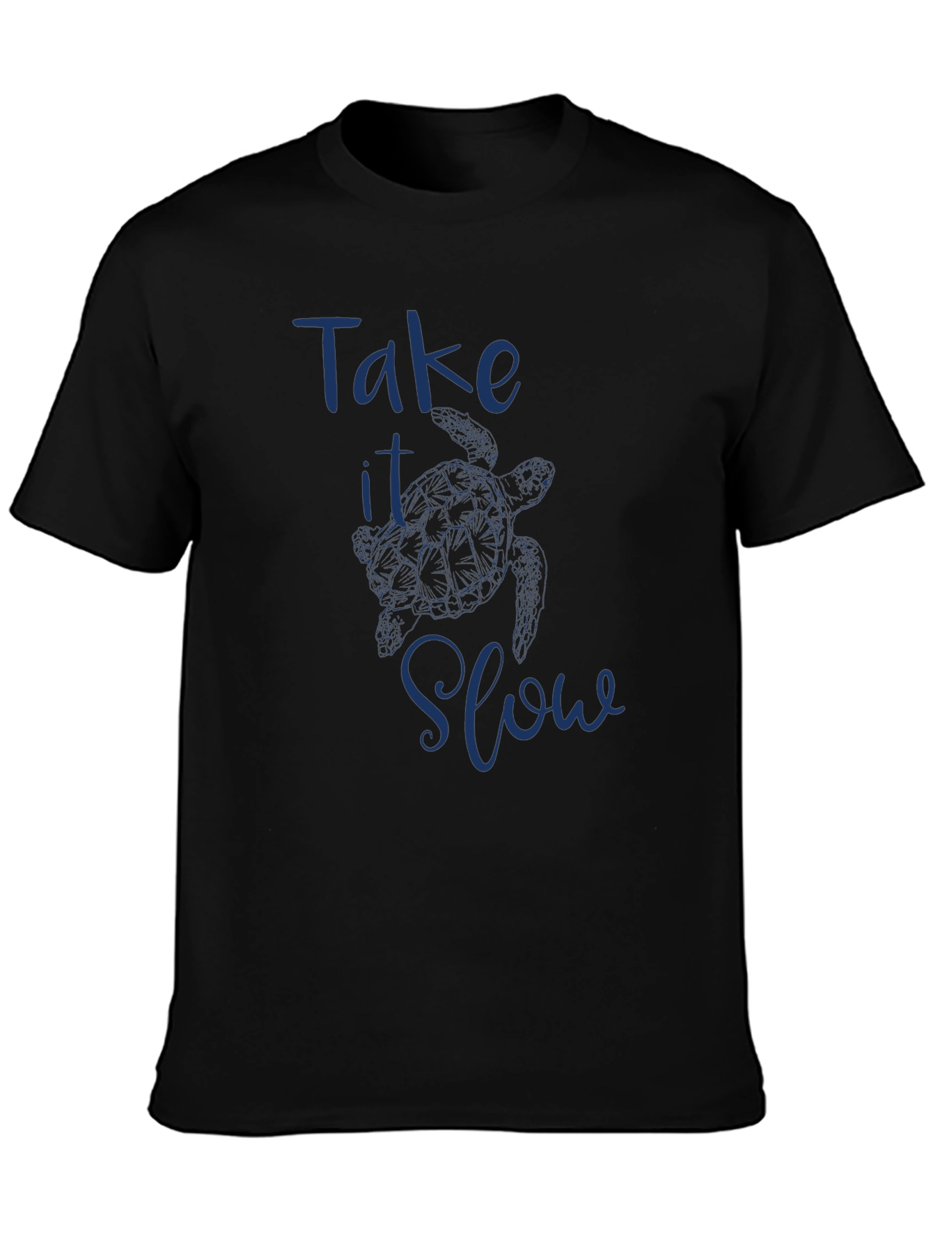 Take it Slow Turtle Graphic Tee - Black