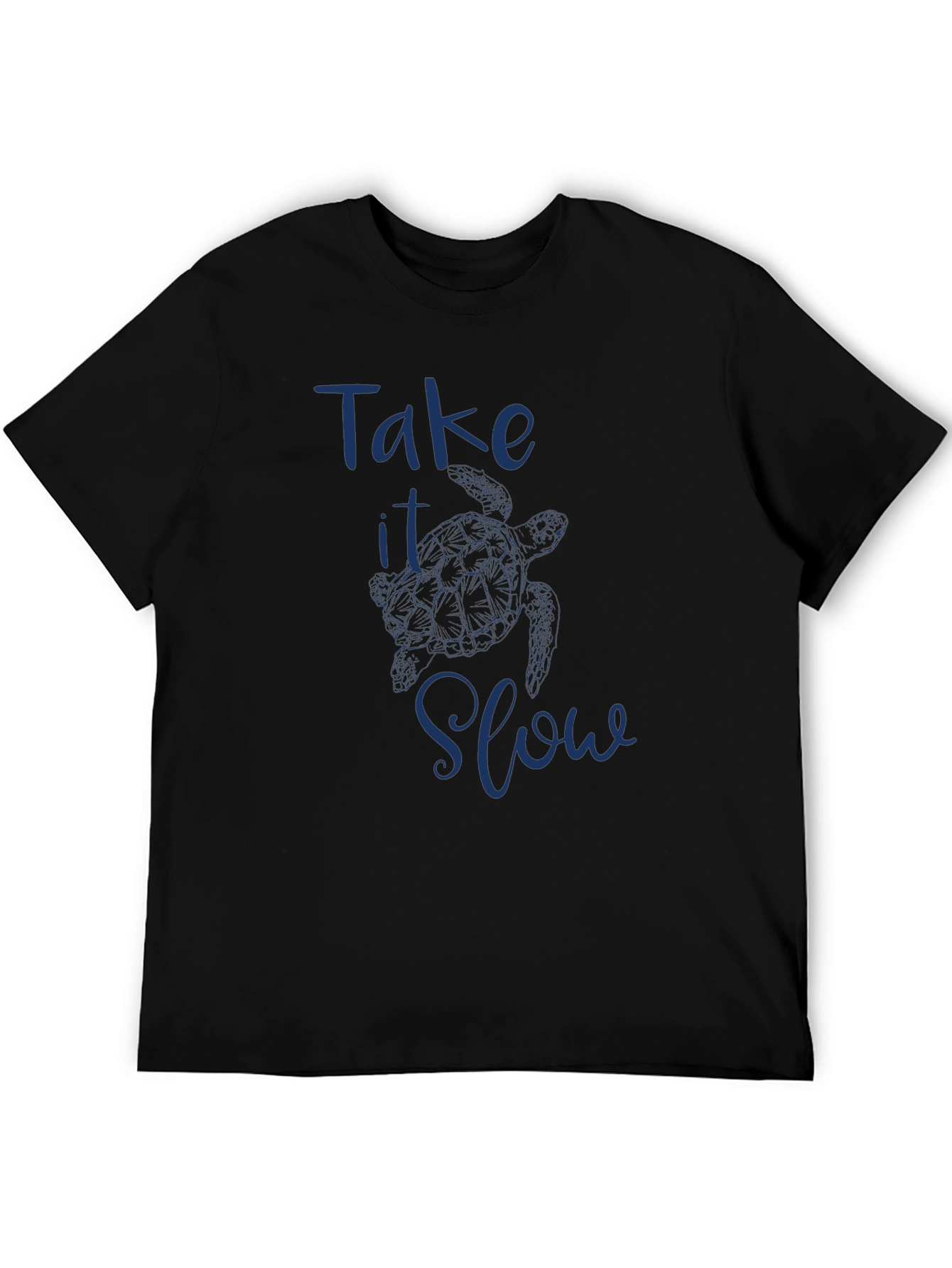 Take it Slow Turtle Graphic Tee - Black