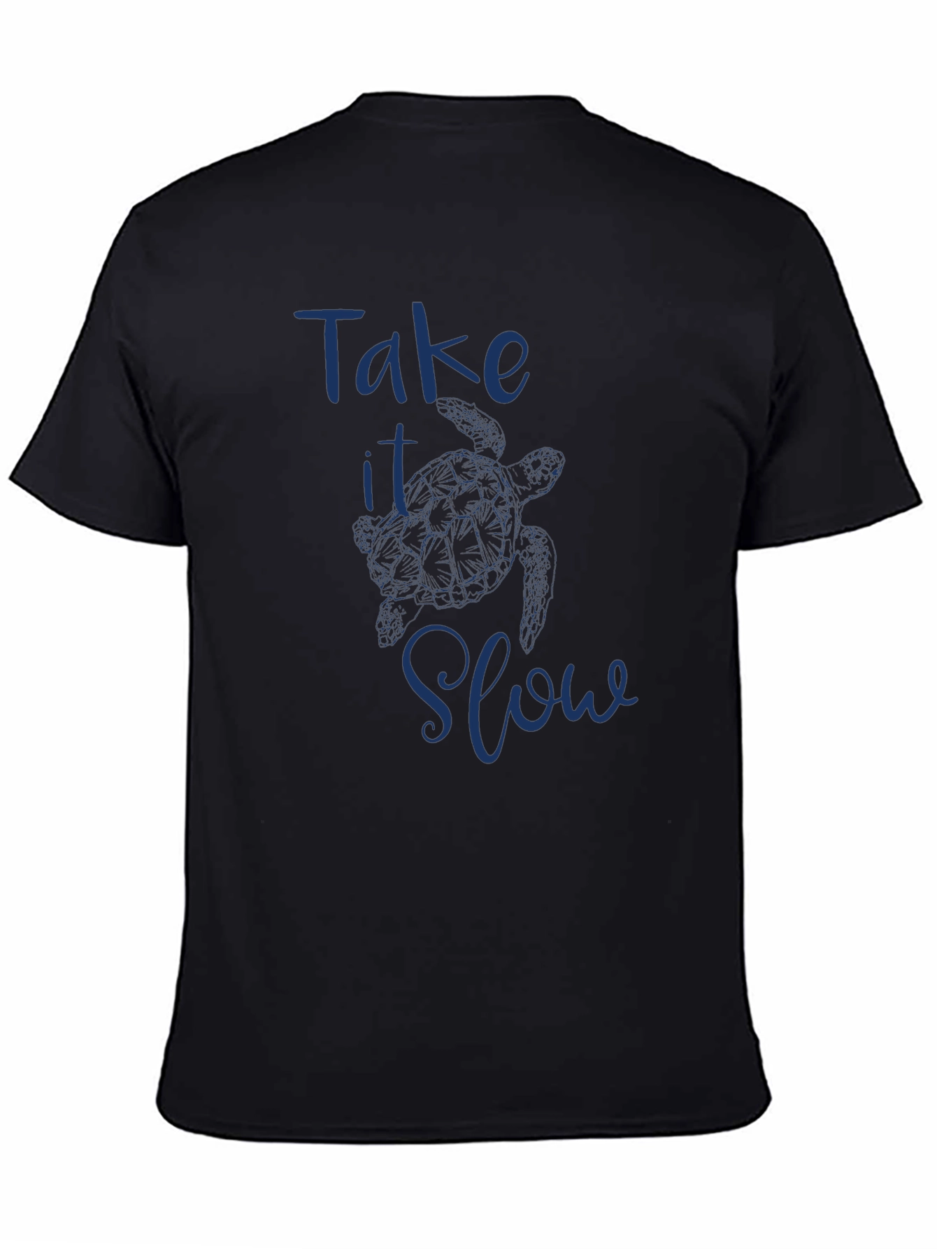 Take it Slow Turtle Graphic Tee - Black
