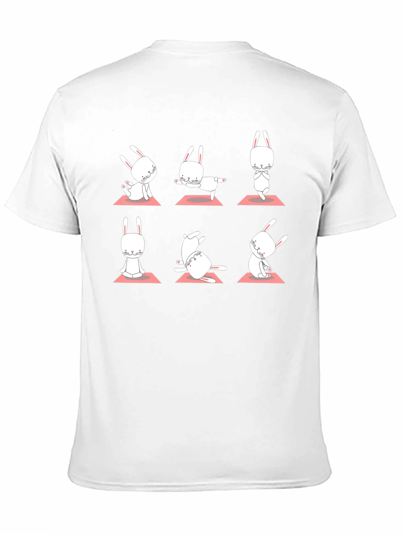 Yoga Bunny Black T-Shirt - Zen Rabbit Poses