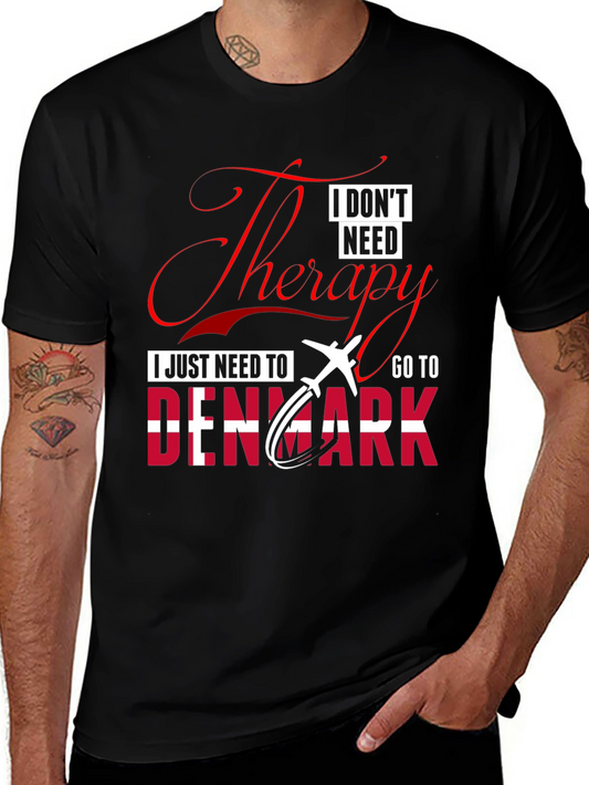 Therapy Denmark Black Graphic T-Shirt