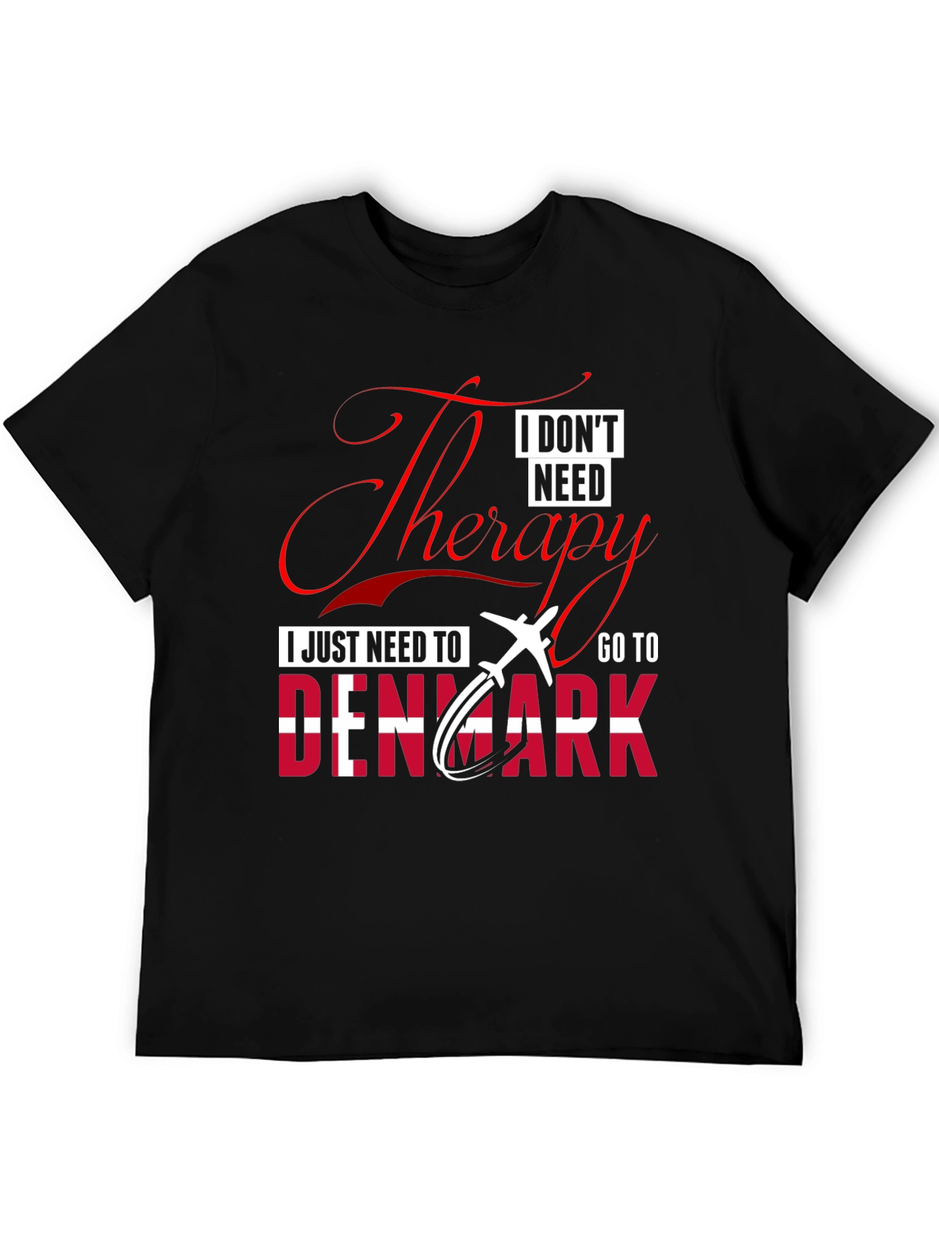Therapy Denmark Black Graphic T-Shirt