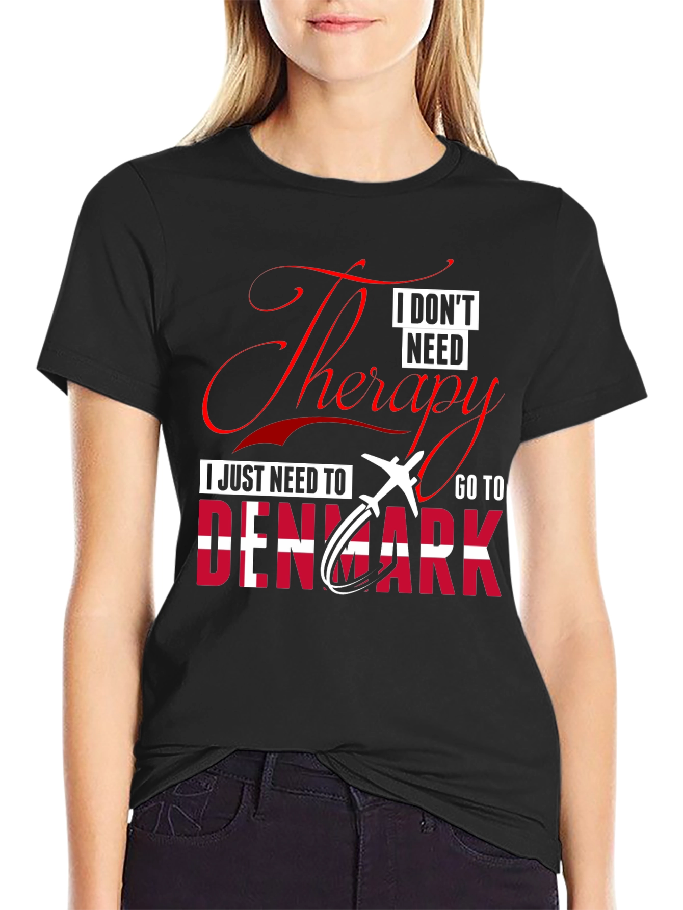 Therapy Denmark Black Graphic T-Shirt