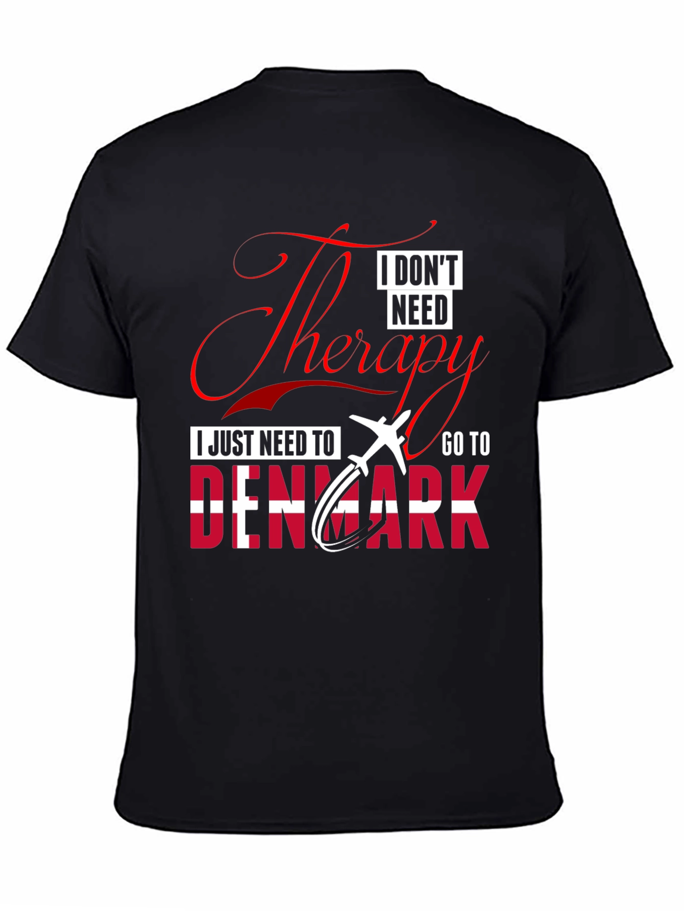 Therapy Denmark Black Graphic T-Shirt