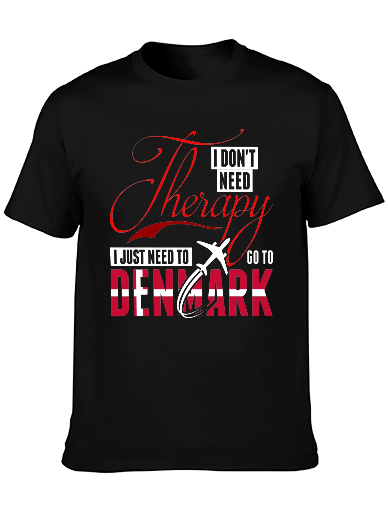Therapy Denmark Black Graphic T-Shirt