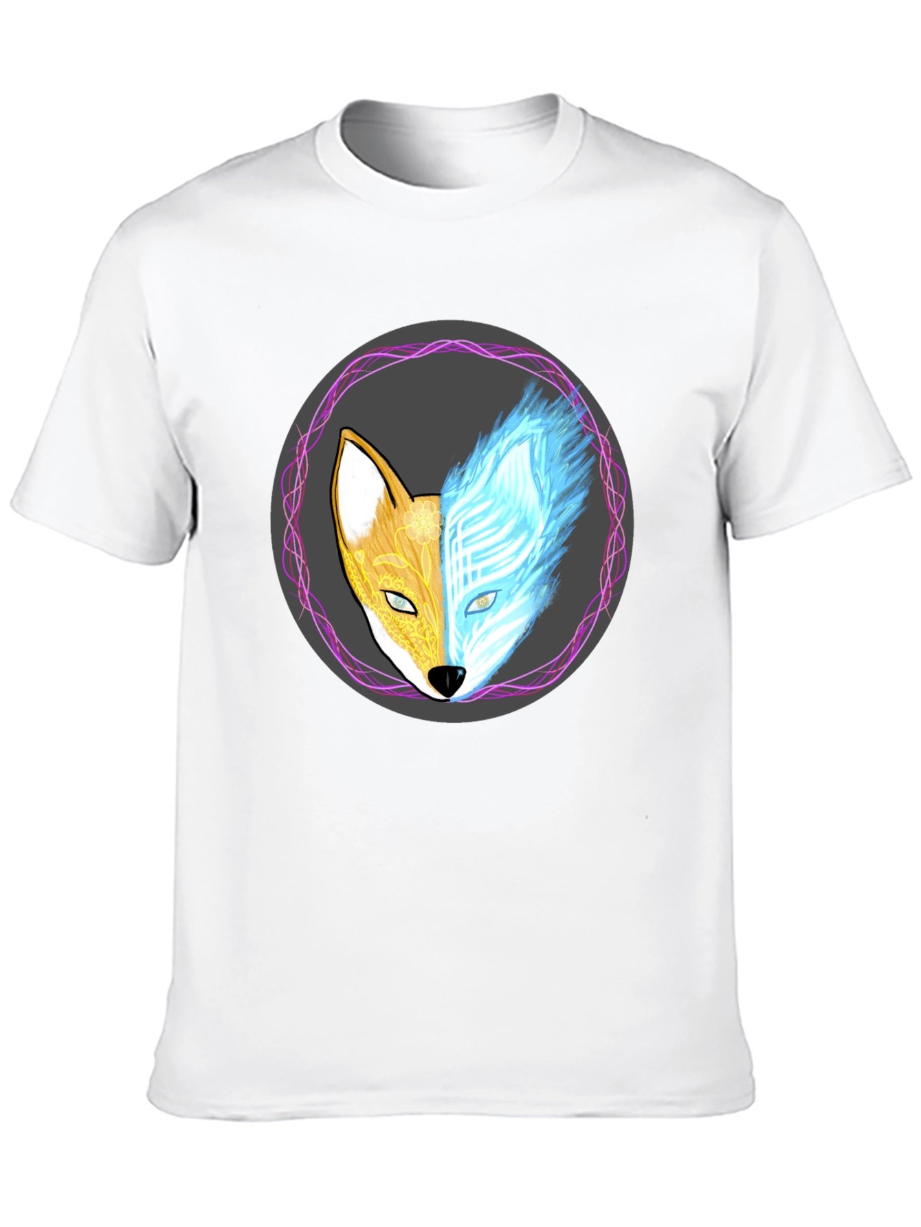 Yin Yang Fox Graphic Tee - Balance & Style