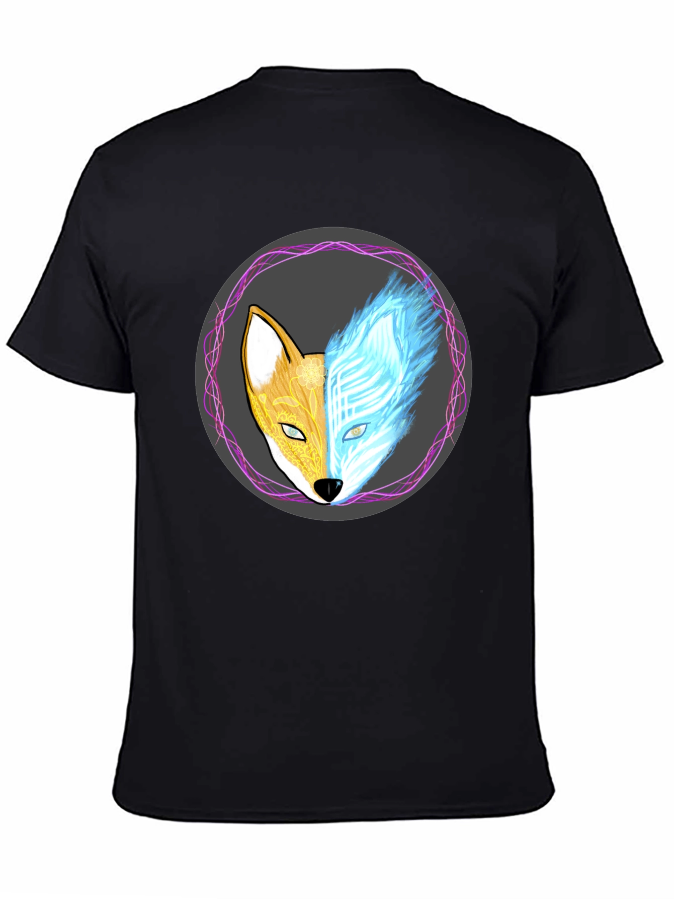 Yin Yang Fox Graphic Tee - Balance & Style