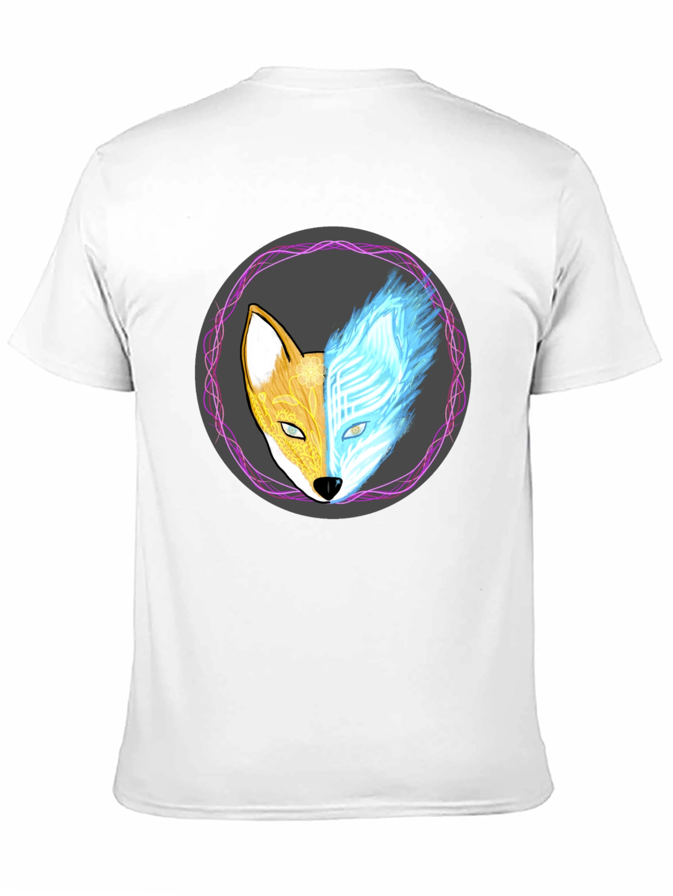 Yin Yang Fox Graphic Tee - Balance & Style