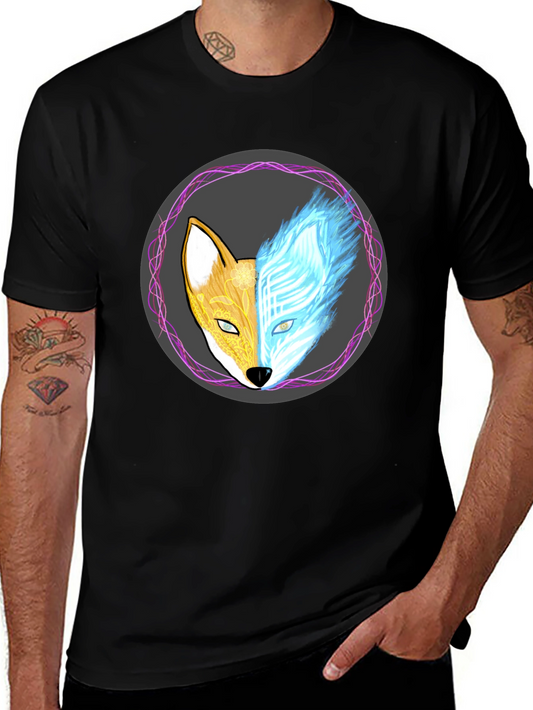 Yin Yang Fox Graphic Tee - Balance & Style