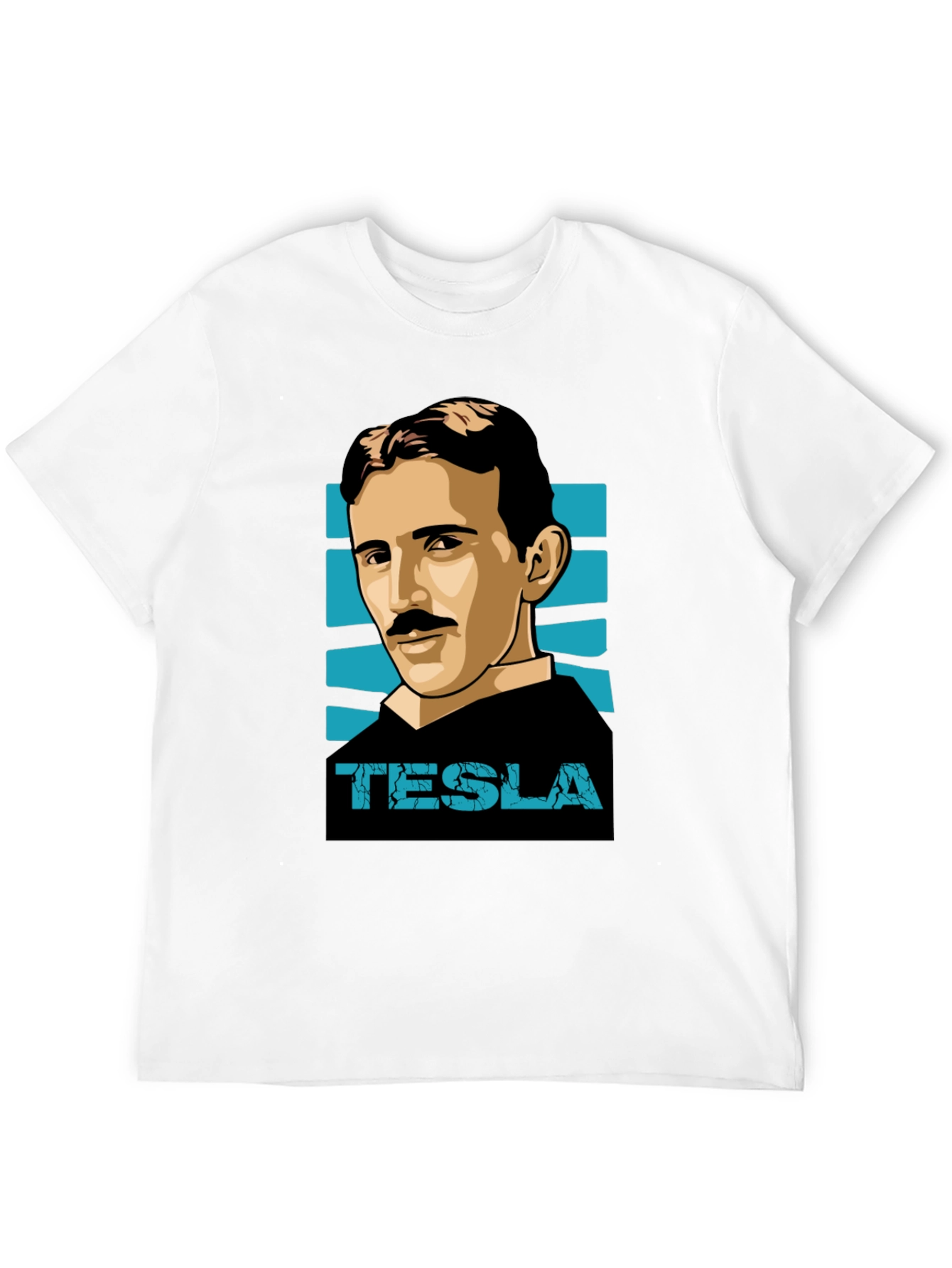 Tesla Graphic T-Shirt - Black Crew Neck