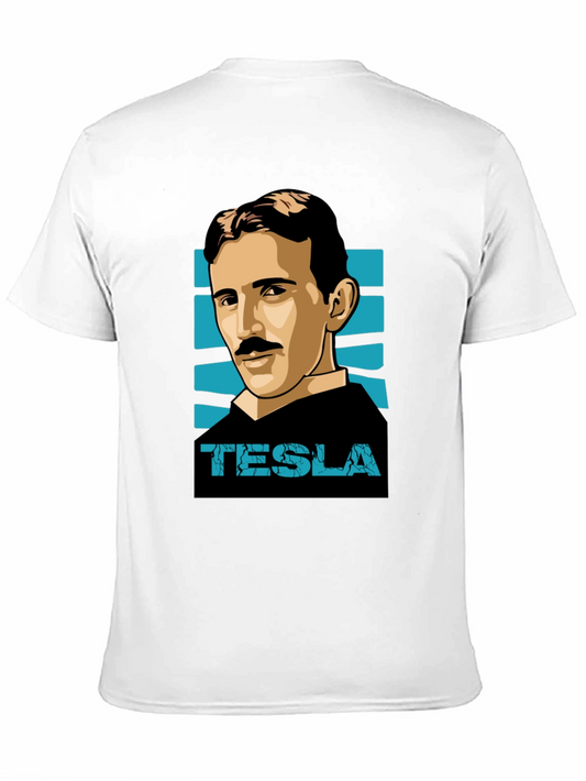Tesla Graphic T-Shirt - Black Crew Neck