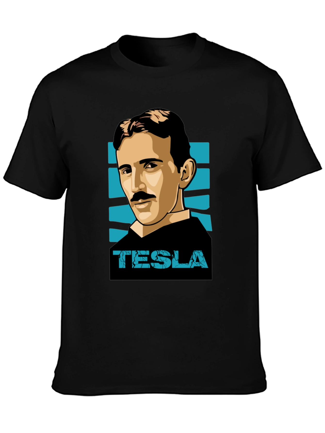 Tesla Graphic T-Shirt - Black Crew Neck
