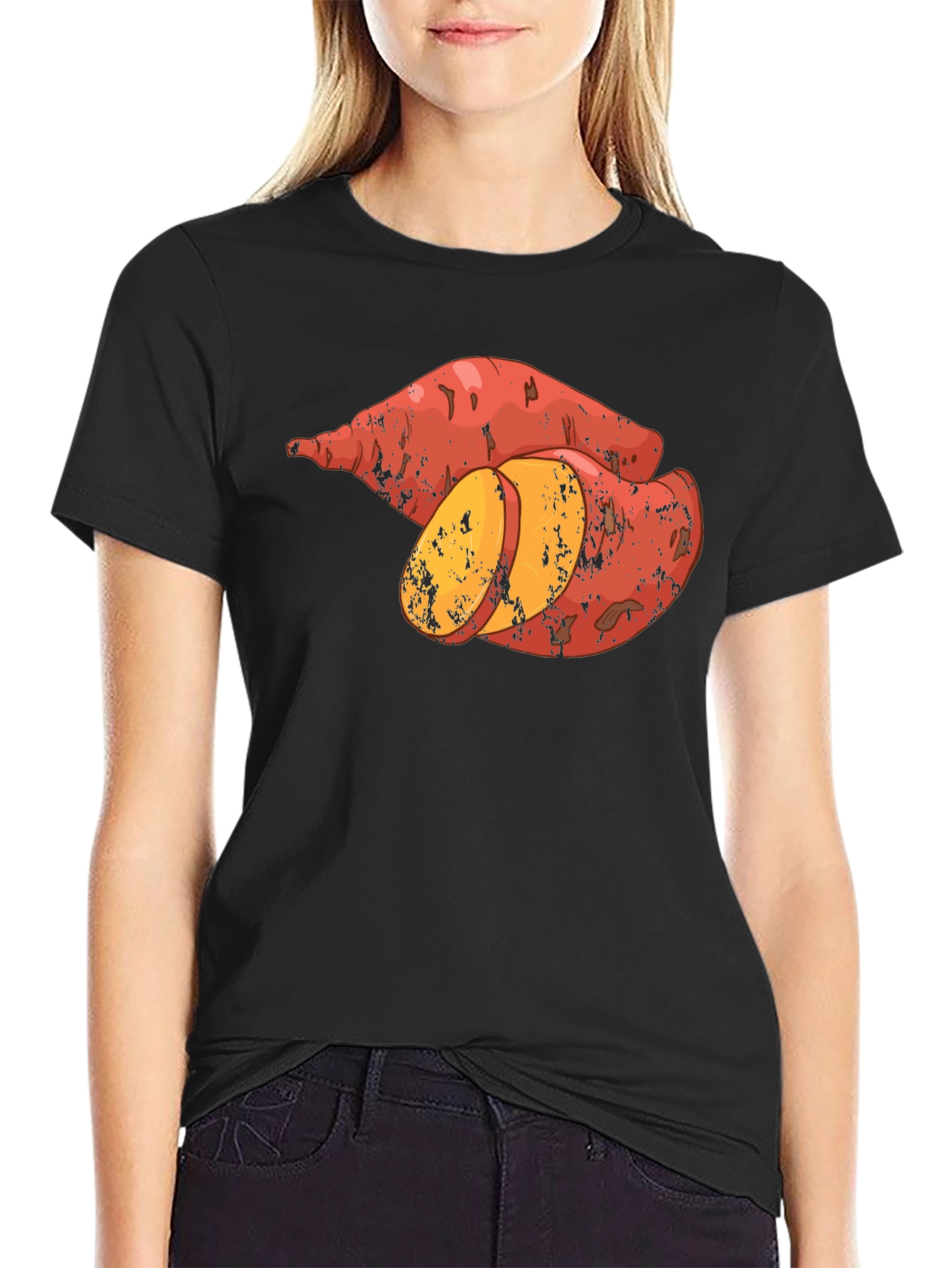 Sweet Potato T-Shirt - Unisex Black Tee