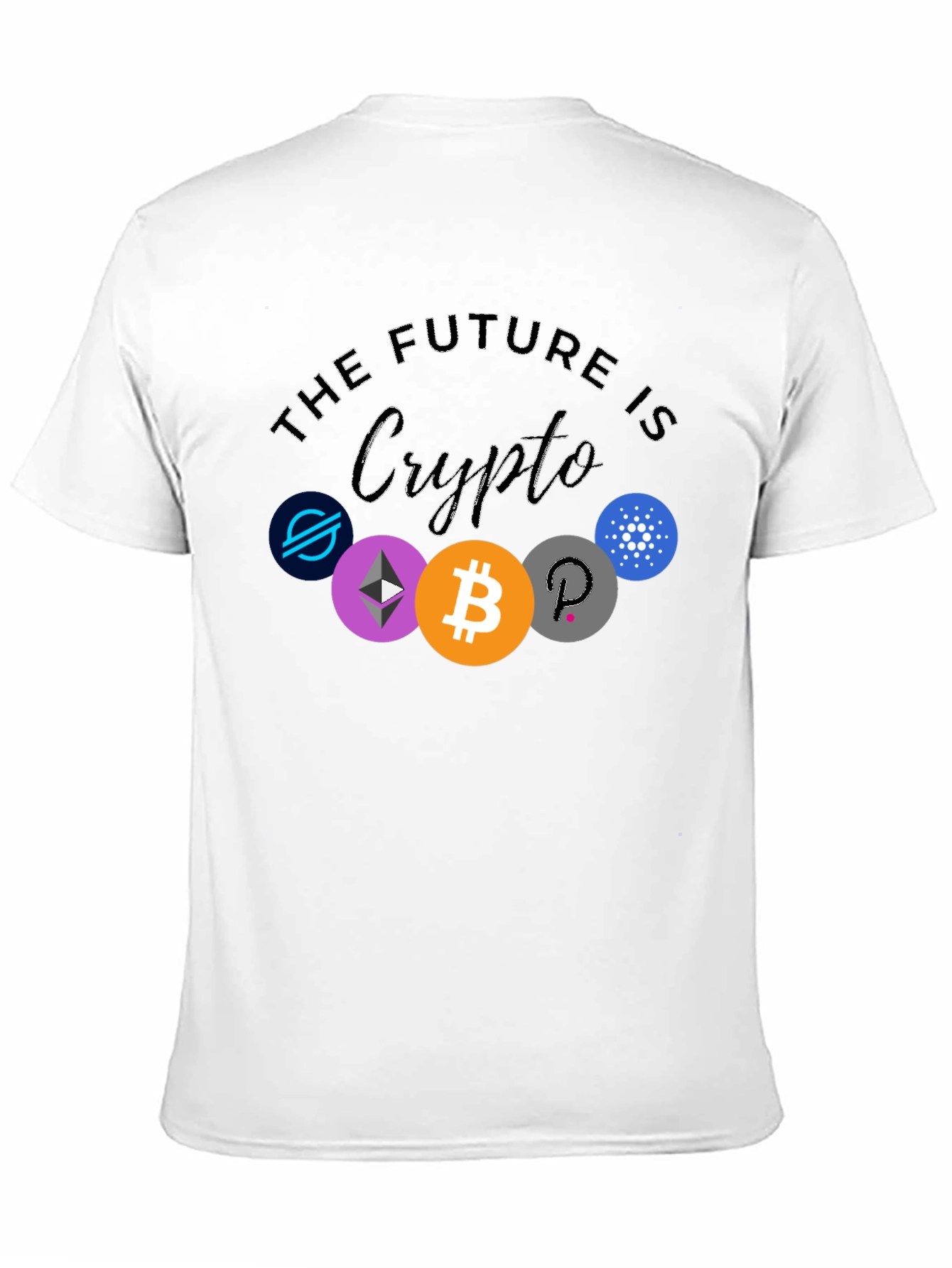The Future is Crypto Black Graphic T-Shirt