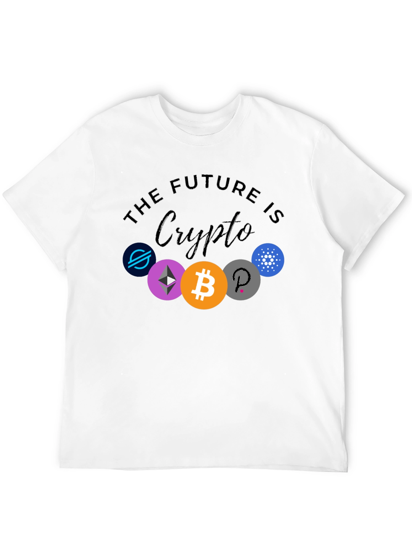 The Future is Crypto Black Graphic T-Shirt