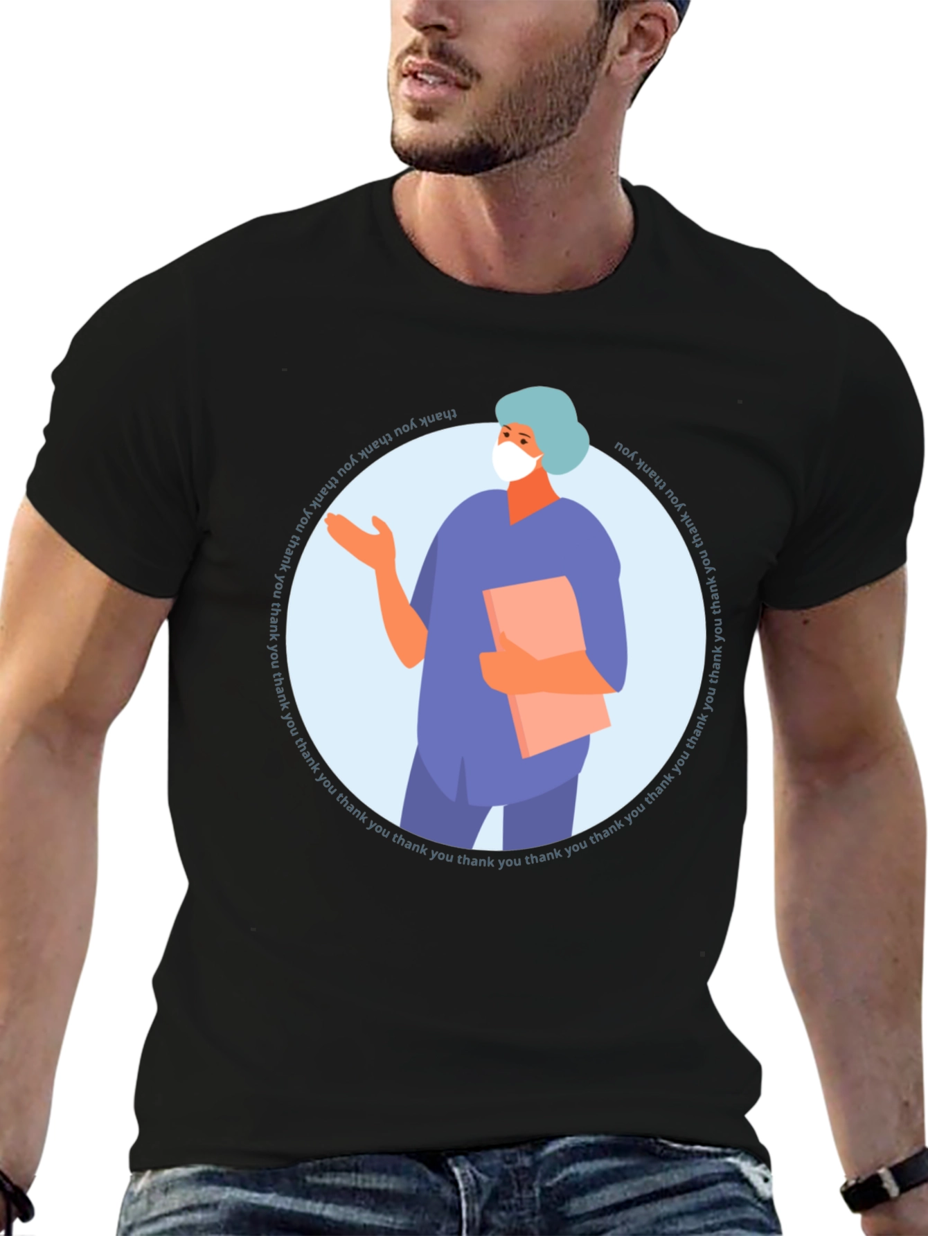 Thank You Healthcare Worker Graphic T-Shirt