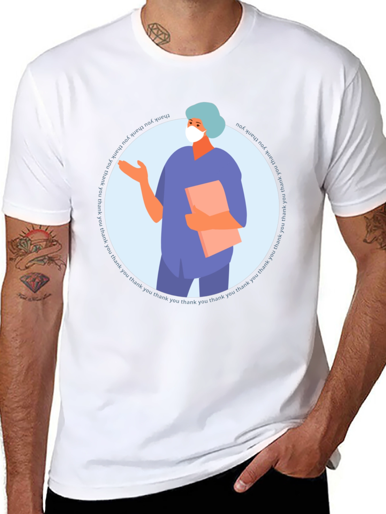 Thank You Healthcare Worker Graphic T-Shirt