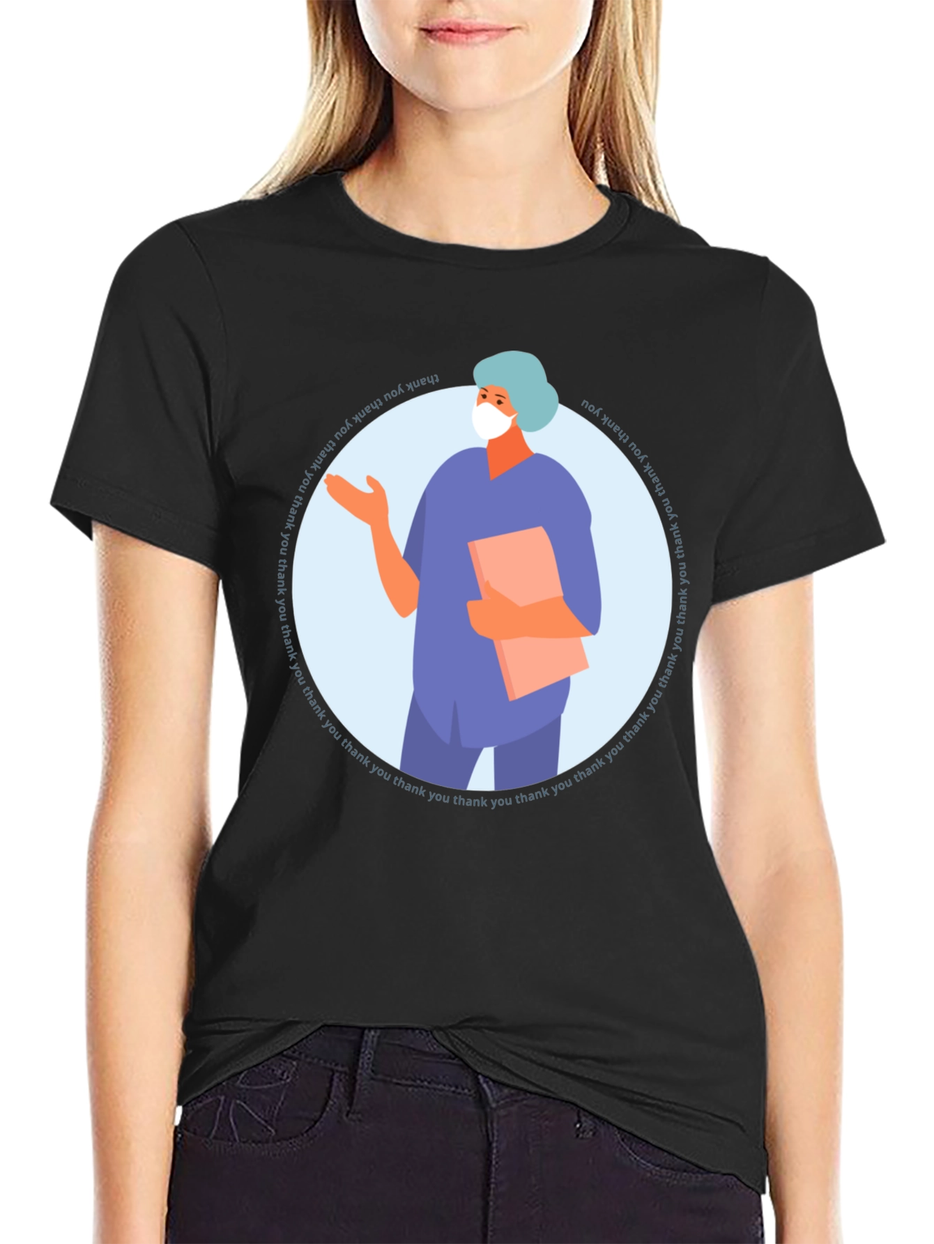 Thank You Healthcare Worker Graphic T-Shirt