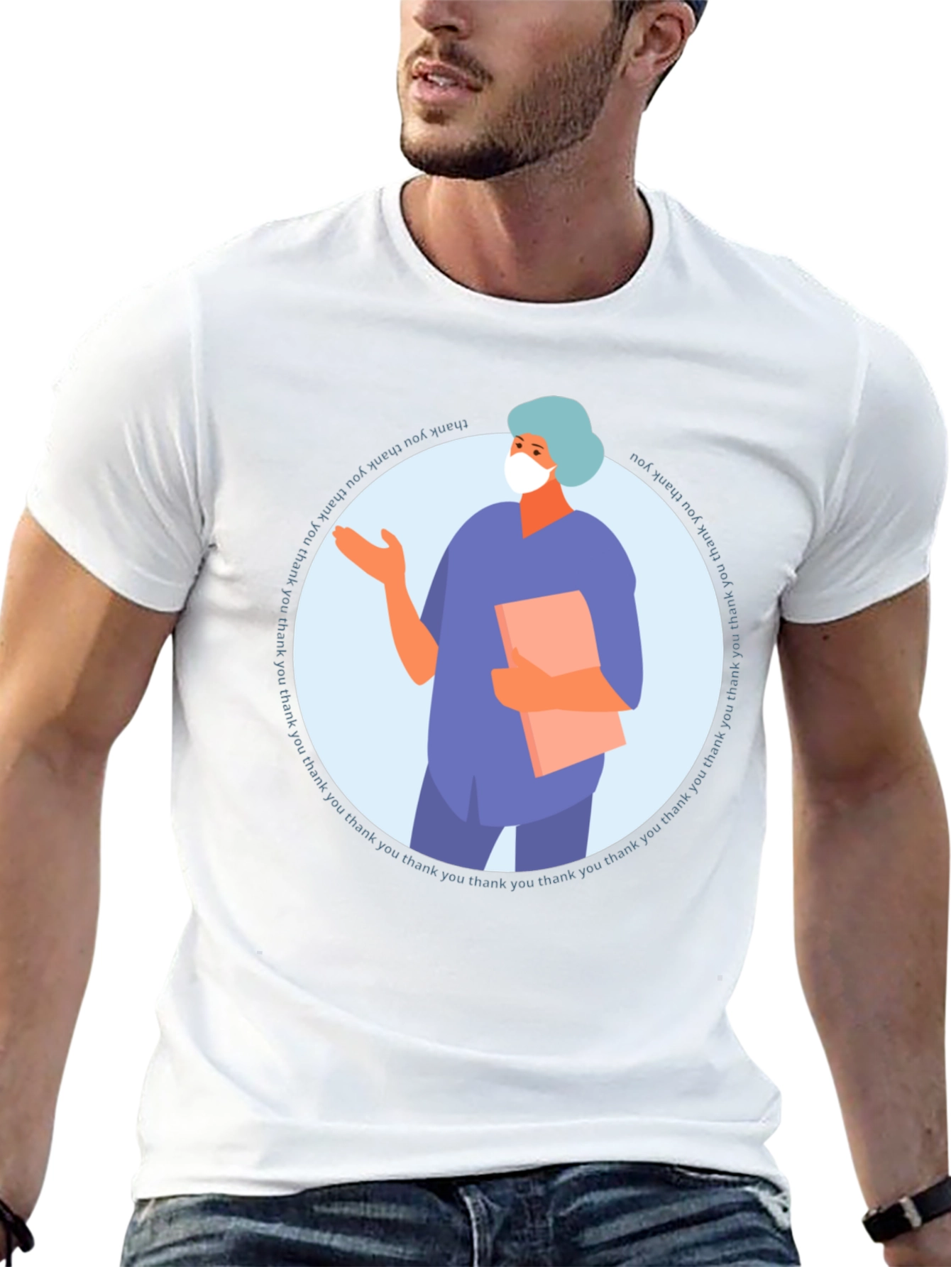 Thank You Healthcare Worker Graphic T-Shirt