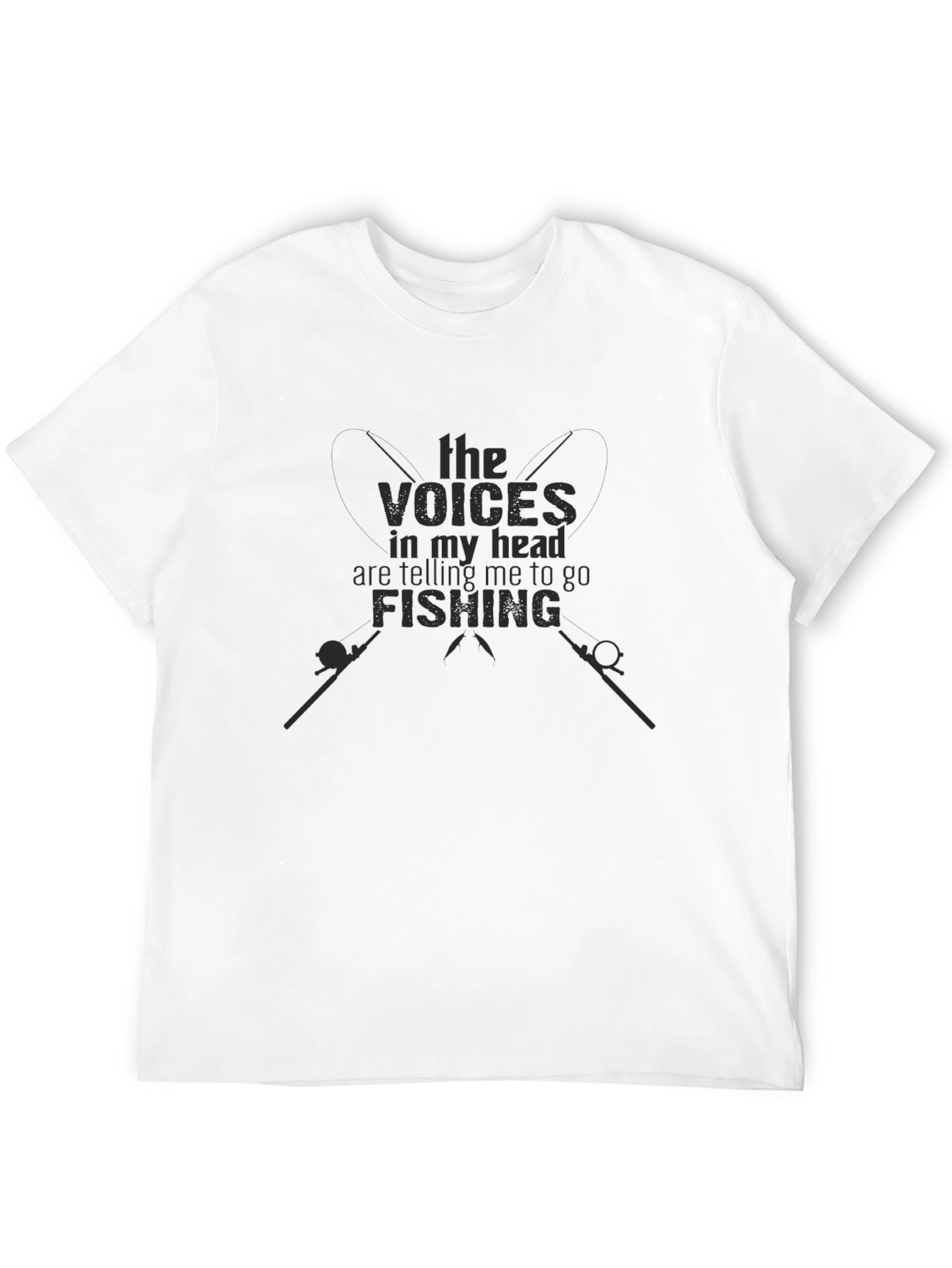 Voices in My Head Fishing Black Graphic Tee