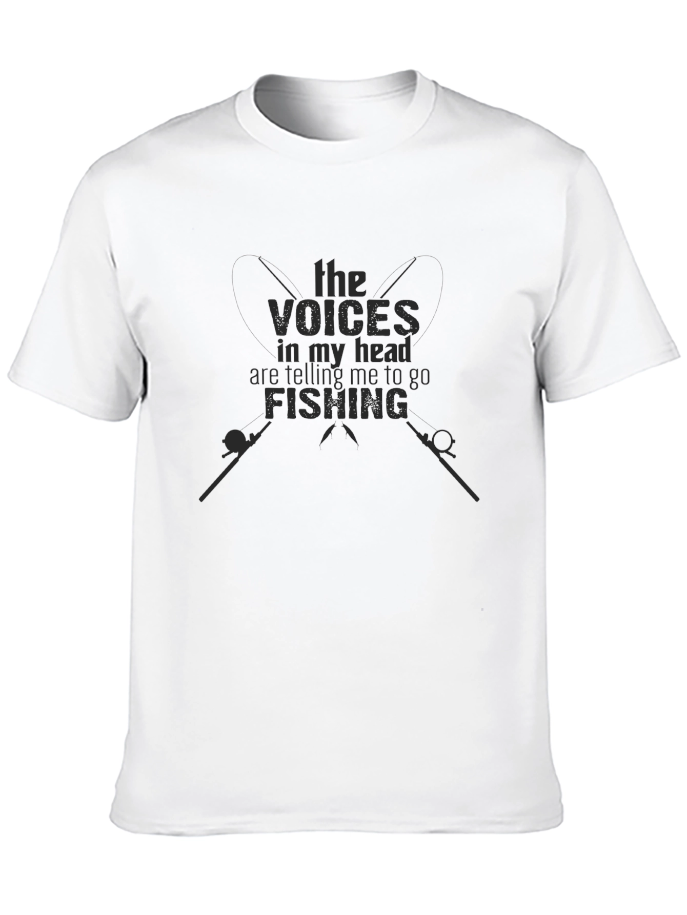 Voices in My Head Fishing Black Graphic Tee
