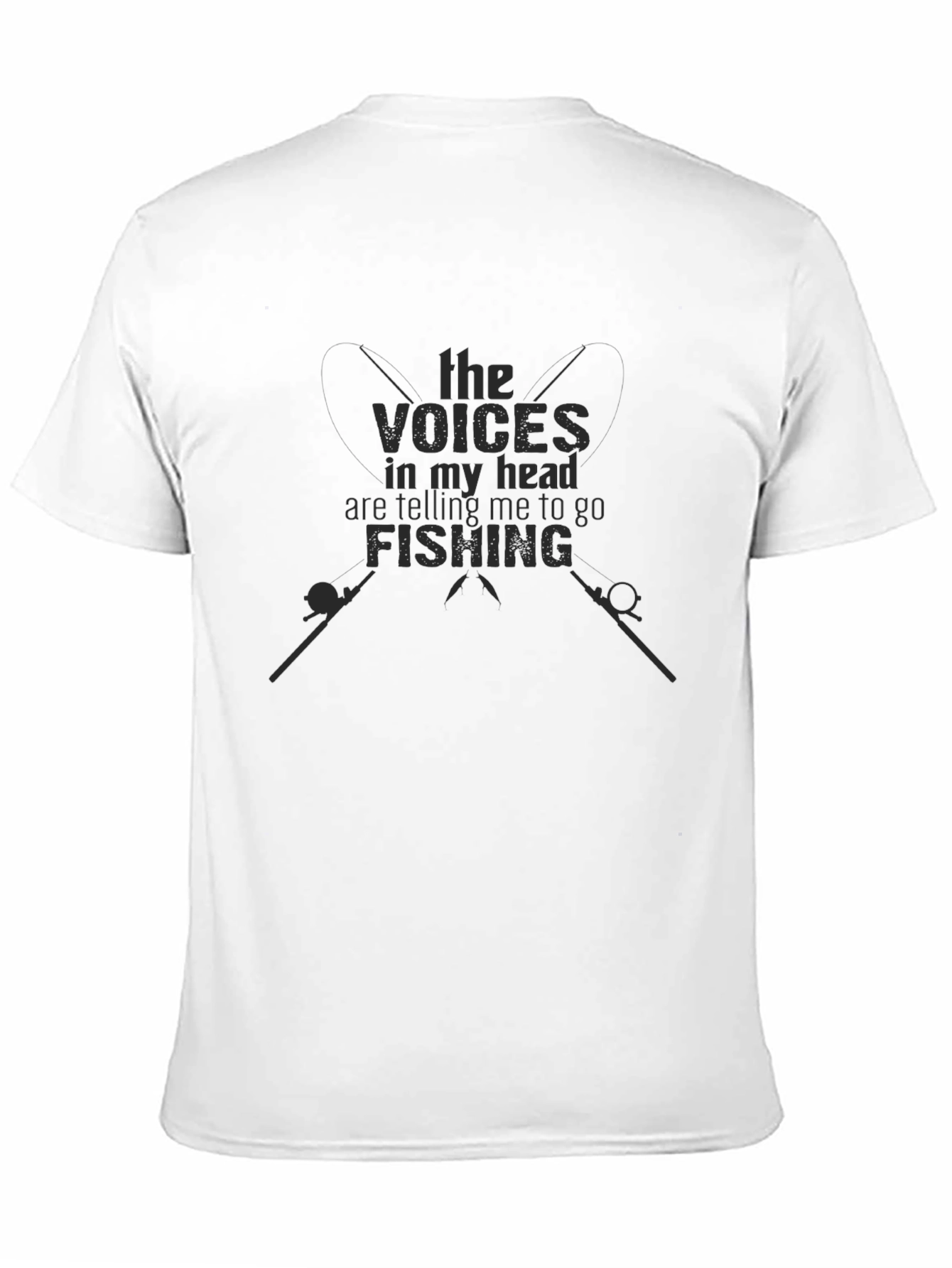 Voices in My Head Fishing Black Graphic Tee