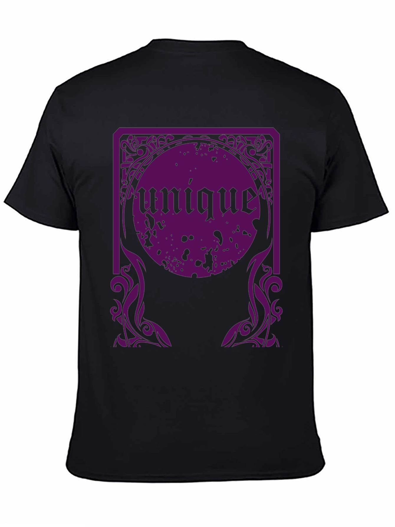 Unique Graphic Tee - Black Cotton T-Shirt