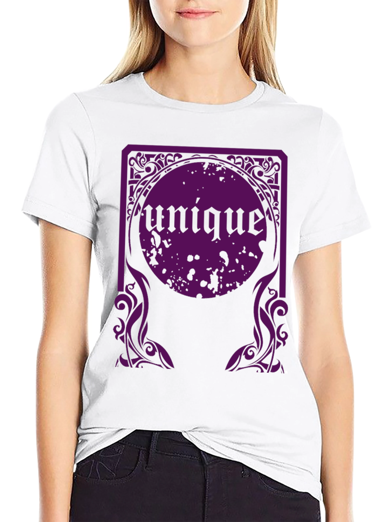 Unique Graphic Tee - Black Cotton T-Shirt