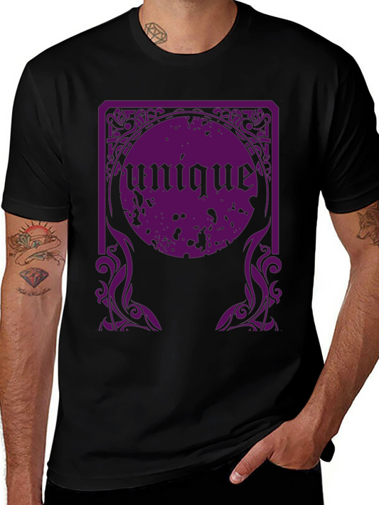 Unique Graphic Tee - Black Cotton T-Shirt