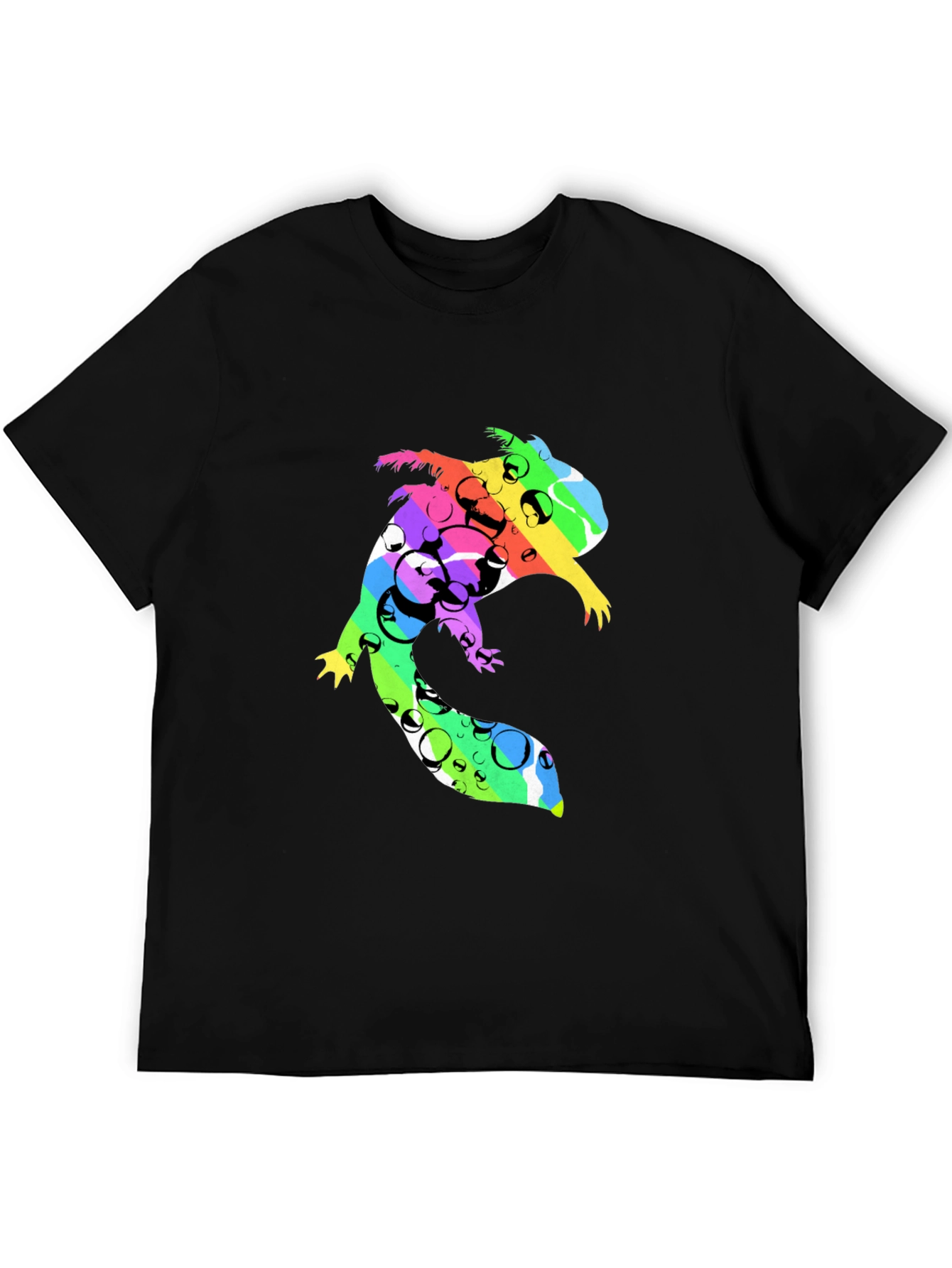 Vibrant Squirrel Graphic Black T-Shirt