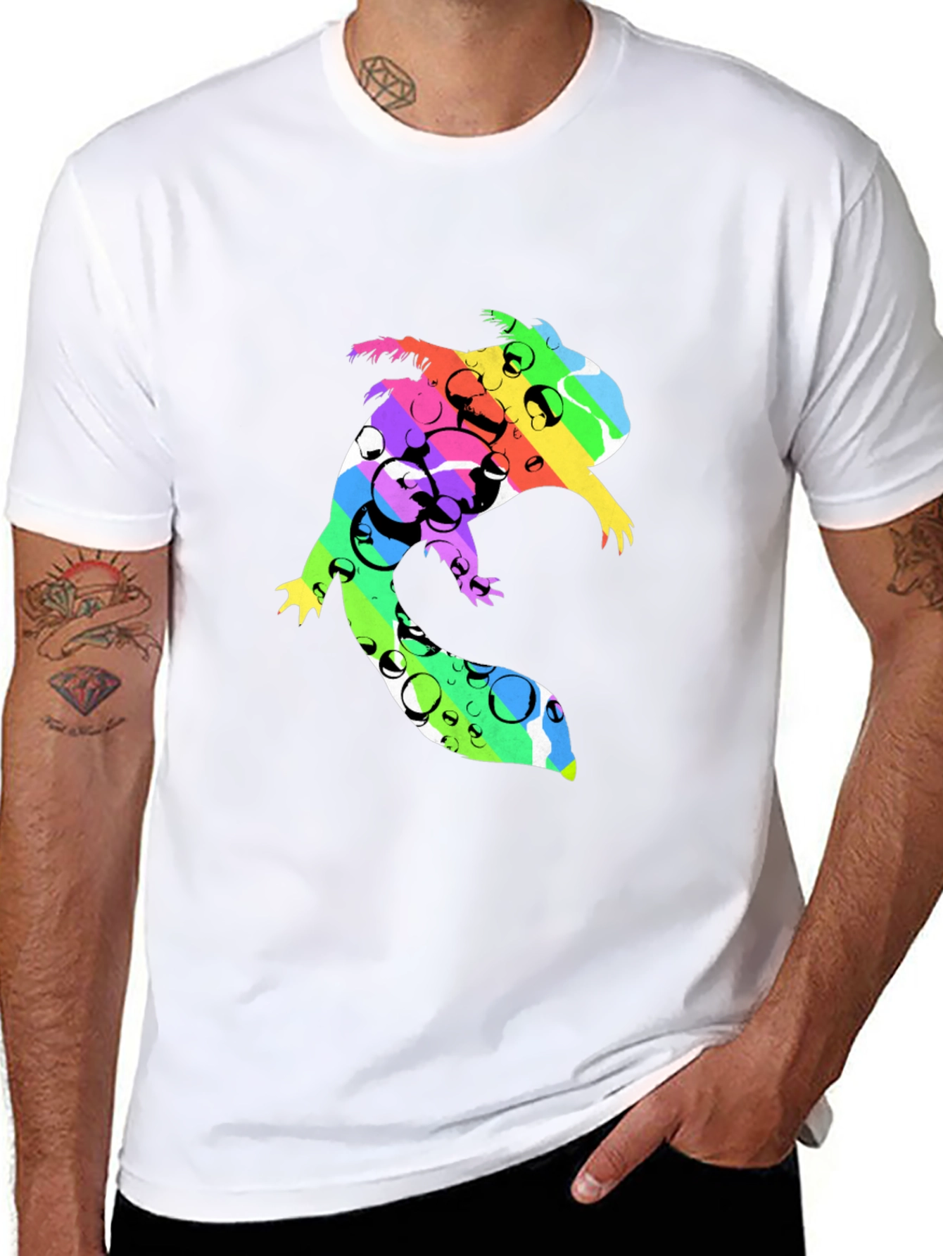 Vibrant Squirrel Graphic Black T-Shirt