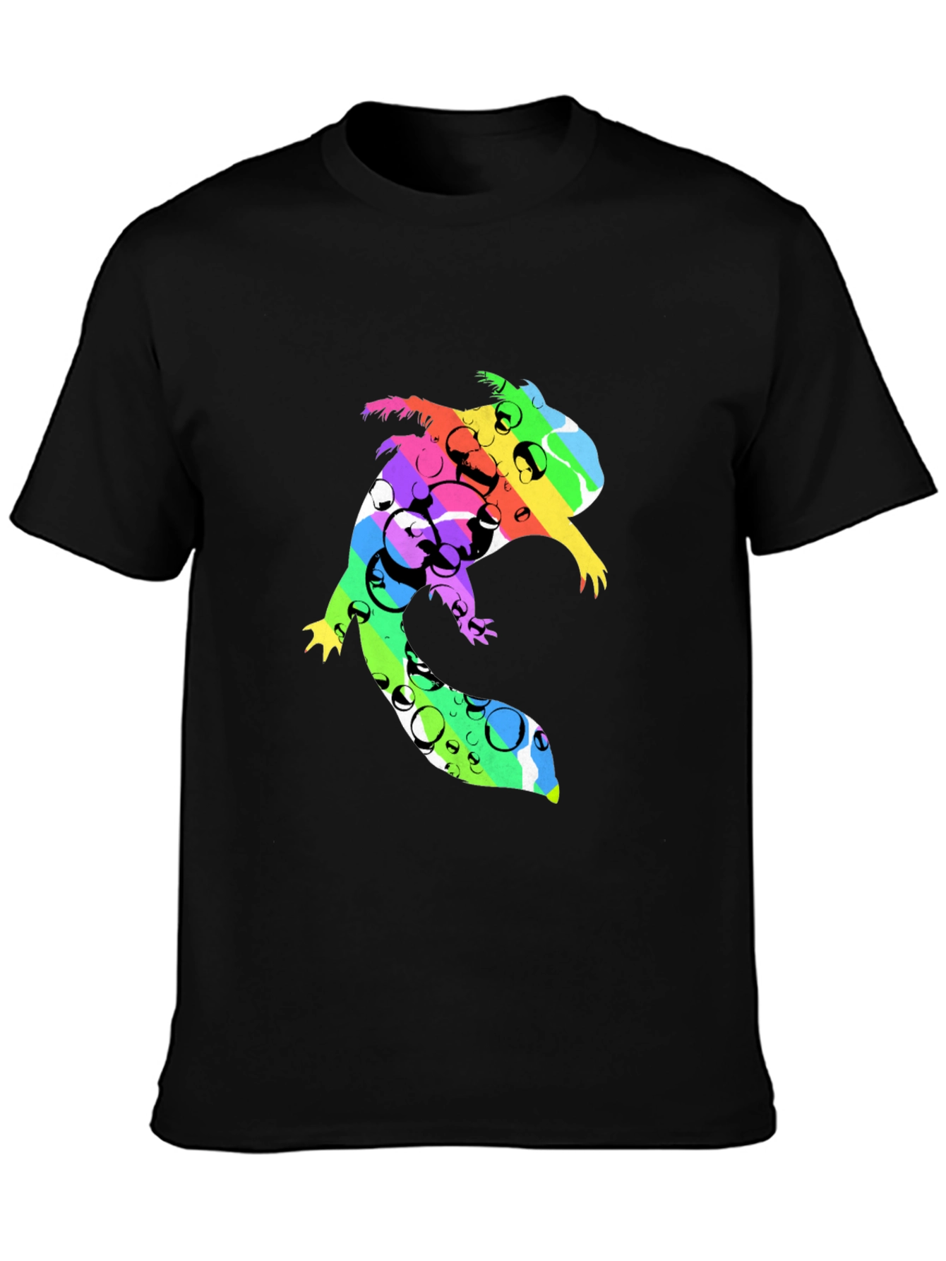 Vibrant Squirrel Graphic Black T-Shirt