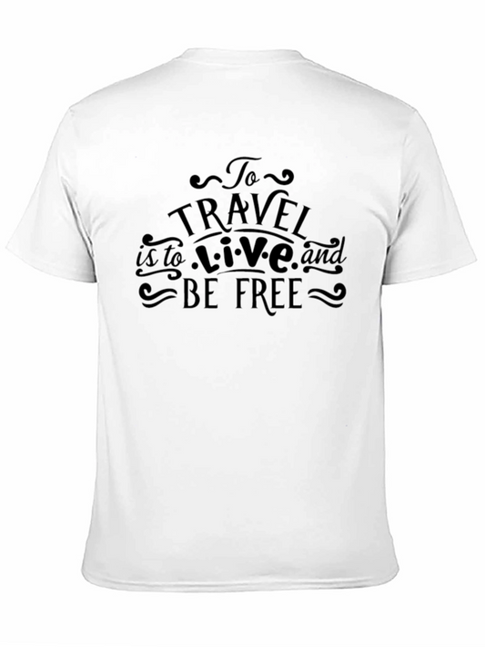 Travel Quote Graphic Black T-Shirt