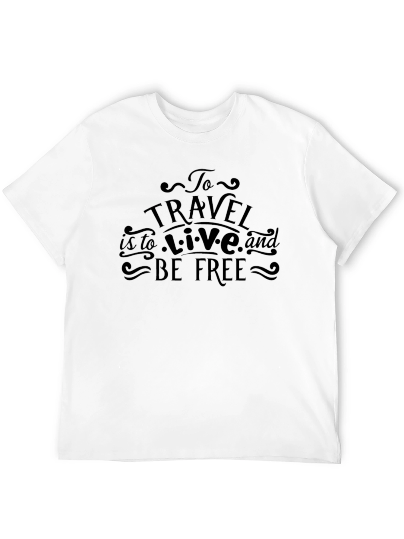 Travel Quote Graphic Black T-Shirt