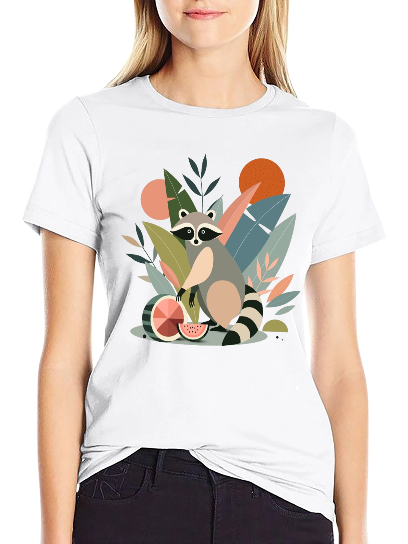 Whimsical Raccoon Graphic T-Shirt - Unique Design